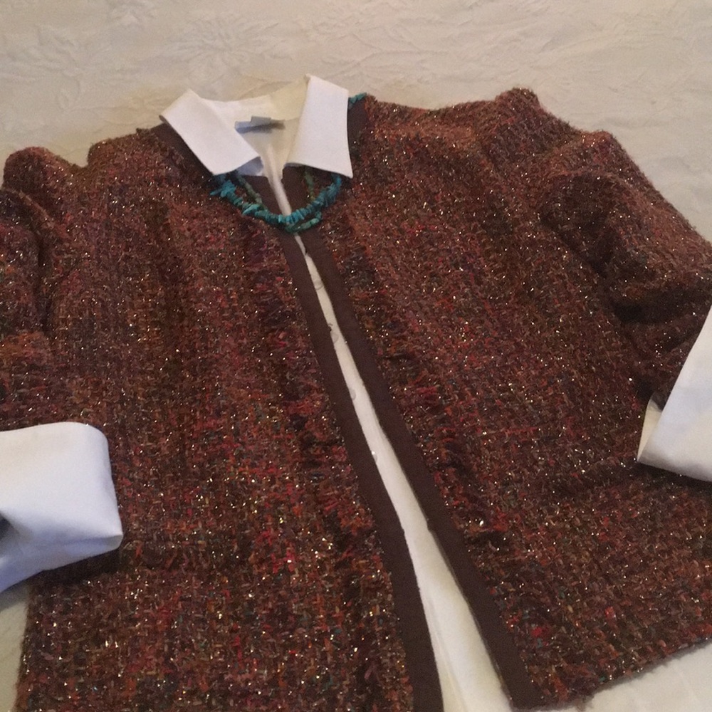 Chico’s tweed jacket.